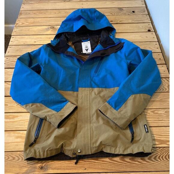 Armada Hooded Gore Tex Ski Snowboard Jacket Size Medium Men’s Blue Full Zip - Picture 1 of 11